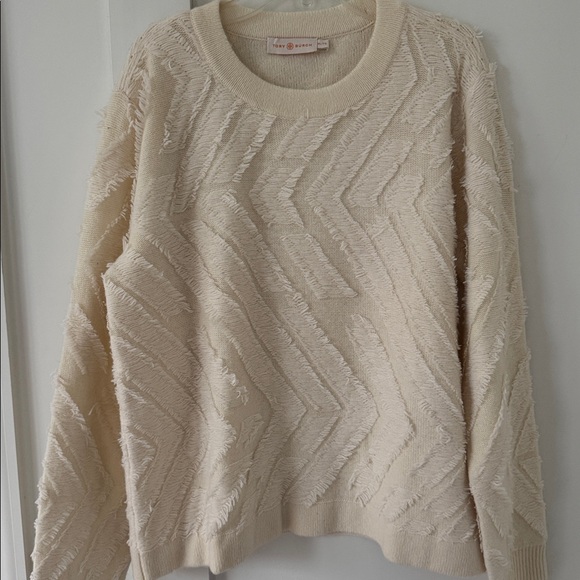 Tory Burch Cream Sweater Size XL - Picture 8 of 9